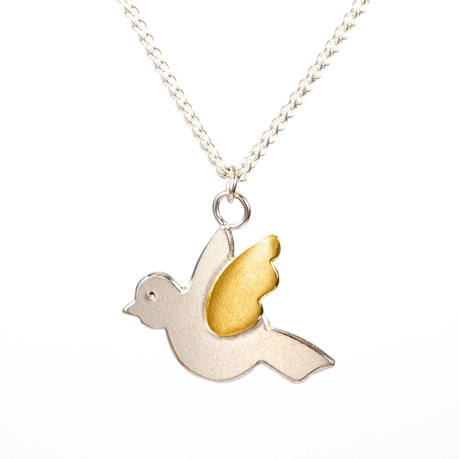 Gold hot sale dove necklace