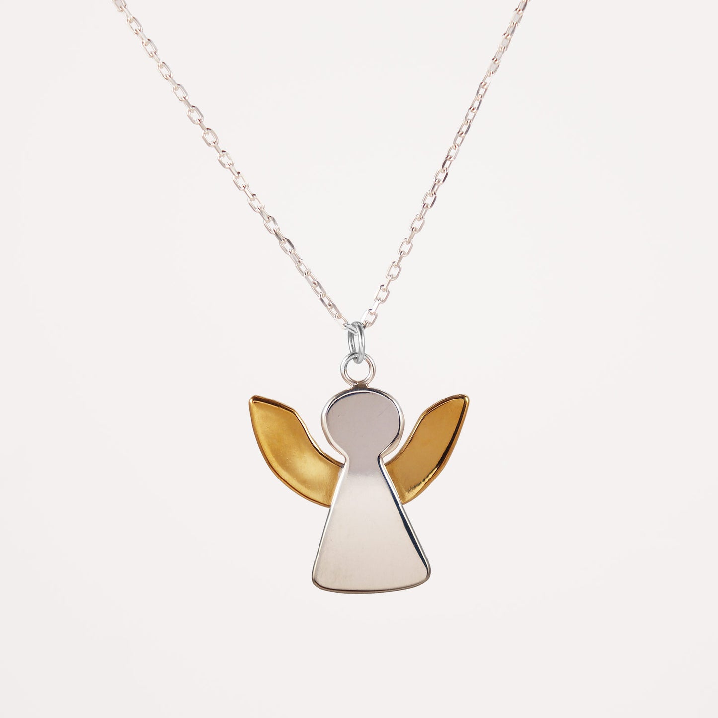 Angel necklace yellow gold vermeil