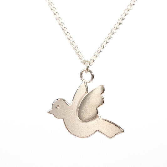 Dove necklace silver